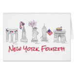 New York Fourth Patriotic 4th of July NYC Card