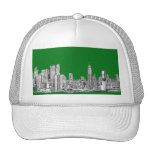 New York green drawing Hats