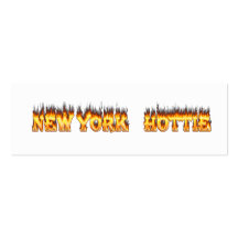New York Hottie fire and flame Business Card Templates