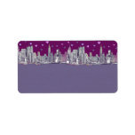 New York ink purple romance Personalized Address Labels