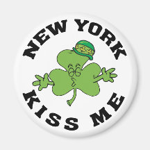 New York Irish Kiss Me Gift Magnet