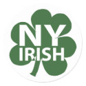 NY Irish shamrock sticker