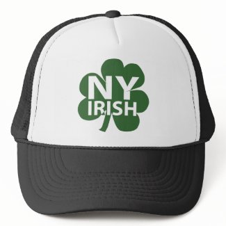 New York Irish Shamrock Trucker Hat hat