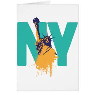 New York Lady Liberty Greeting Cards