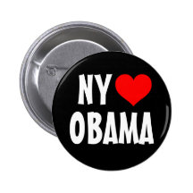 New York Loves Obama Button