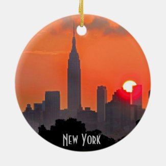 New York Manhattan Skyline Ornament