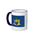 New York Map and State Flag mugs