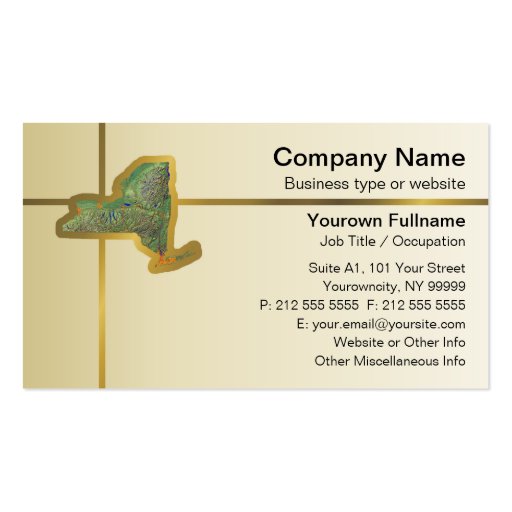 New York Map Business Card (front side)