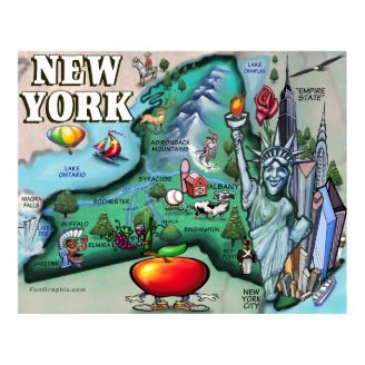 New York Map PRINT