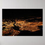 New York Metro Aerial Night Print
