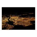New York Metro Aerial Night Special 23x34 Poster posters