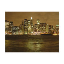 New York Night Postcard
