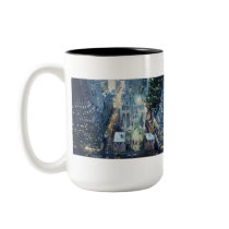 "New York Nightlights" Watercolor Cityscape mugs