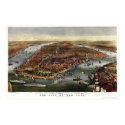 New York, NY Panoramic Map - 1870 posters