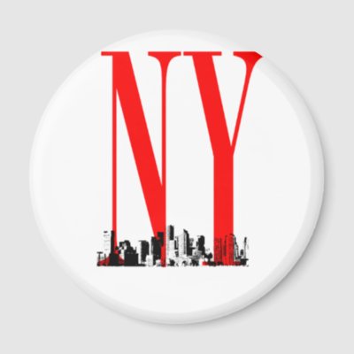 Logo Design  on New York Ny Skyline Logo Design Refrigerator Magnet From Zazzle Com