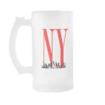 New York NY Skyline Logo Design mugs