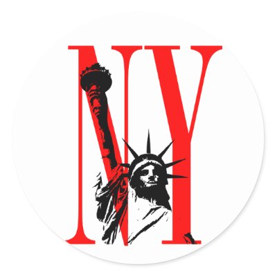 Logo Design  on New York Ny Statue Of Liberty Logo Design Sticker From Zazzle Com
