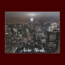 New York Postcard Cityscape New York Souvenir Card
