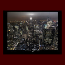 New York Poster Cityscape New York Night Print posters