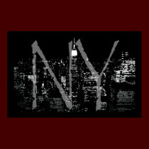 New York Poster Cityscape New York Night Print posters