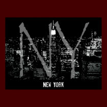 New York Poster Cityscape New York Night Print posters