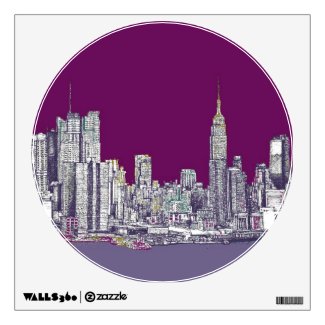 New York purple lilac Wall Decals