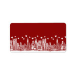 New York red hearts Personalized Address Label