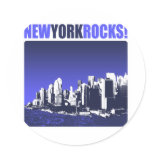 New York Rocks! Round Stickers
