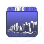 New York Rocks! Round Stickers