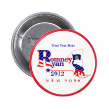New York Romney and Ryan 2012 Button – Customize 2