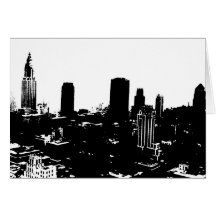 New York Silhouette Greeting Cards