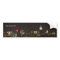 New York Skyline at Night bumper stickers by JMS1980 New York Skyline at Night bumper stickers