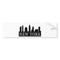 New York Skyline Bumper Sticker