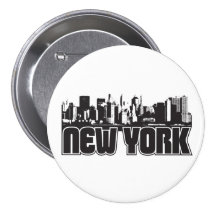 New York Skyline Buttons