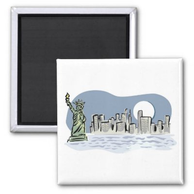 new york skyline drawing. New York Skyline by Moonlight