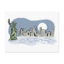 New York Skyline by Moonlight Post Card