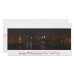 New York skyline photo Happy Holidays card Personalized Photo Card
