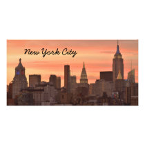 New York Skyline Customized Photo Card