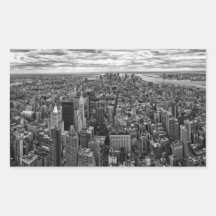 New York Skyline Rectangle Stickers