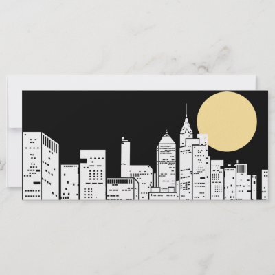 New York Skyline Silhouette Rack Card by MissNNick