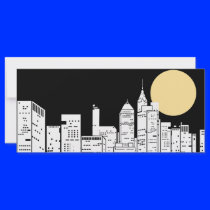 New York Skyline Silhouette Rack Card