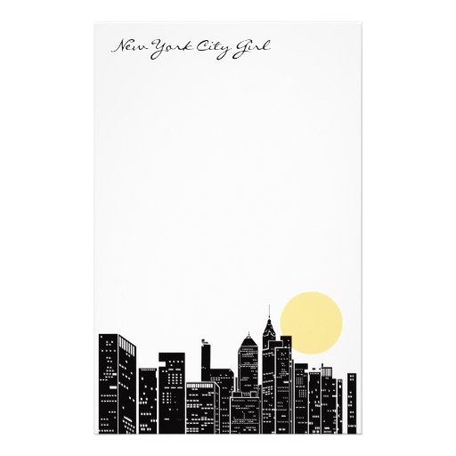New York Skyline Stationery Zazzle
