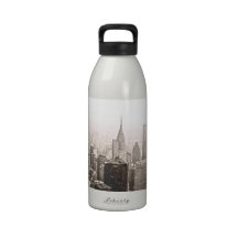 New York Snow Reusable Water Bottle