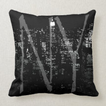 New York Souvenir Pillow NY Cityscape Pillow