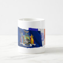 New York State and New York City Flags Mugs