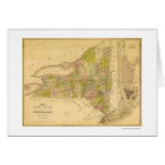 New York State Early Map 1839 Greeting Card