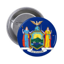 New York State Flag Button