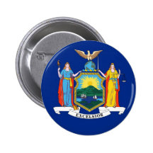 New York State Flag Pinback Buttons