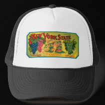 New York State Grapes Ad vintage label hats by scenesfromthepast New York State Grapes Ad vintage label hats