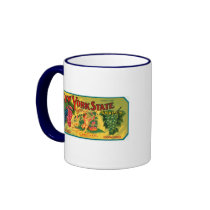 New York State Grapes Ad vintage label mugs